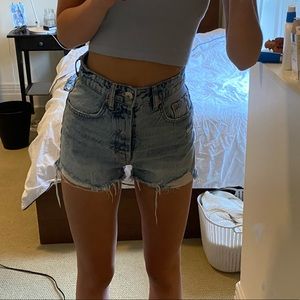 Zara high waisted jean shorts